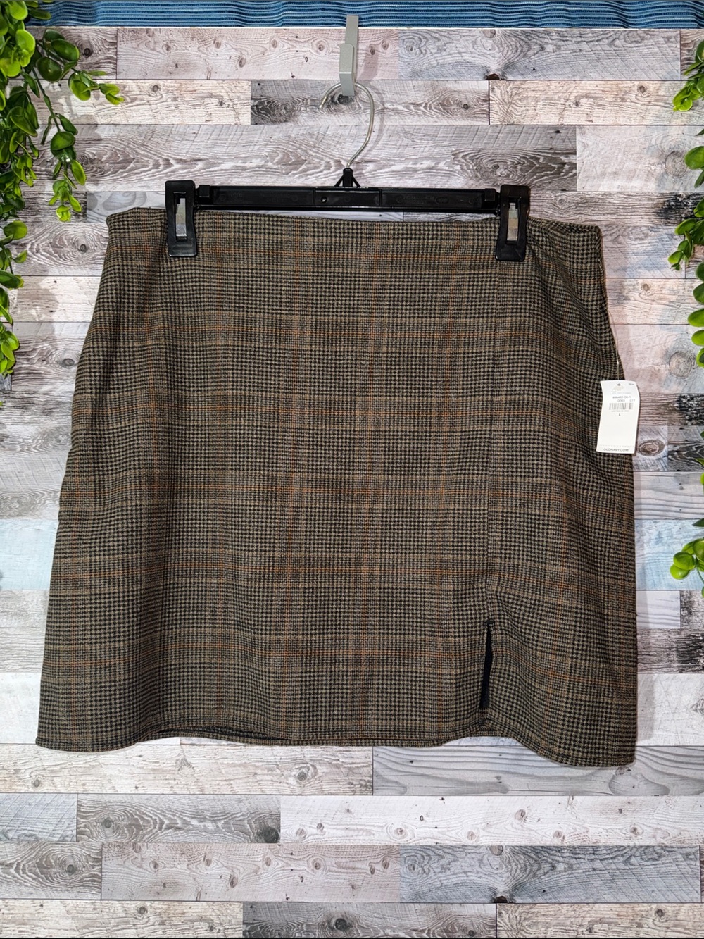NWT! Old Navy Plaid Mini Skirt in Brown and Black